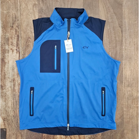 Peter Millar Other - Peter Millar Crown Sport Active Vest Mens XL Blue Performance Golf Sports